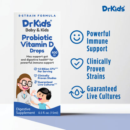 DrKids Probiotic Vitamin D Drops