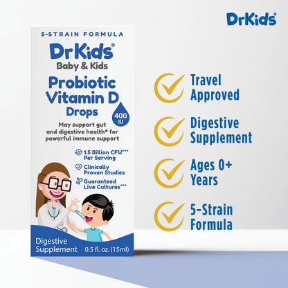 DrKids Probiotic Vitamin D Drops